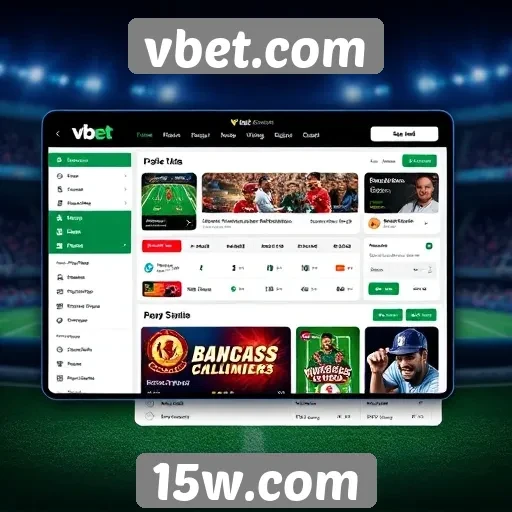 Interface do usuário no site vbet.com